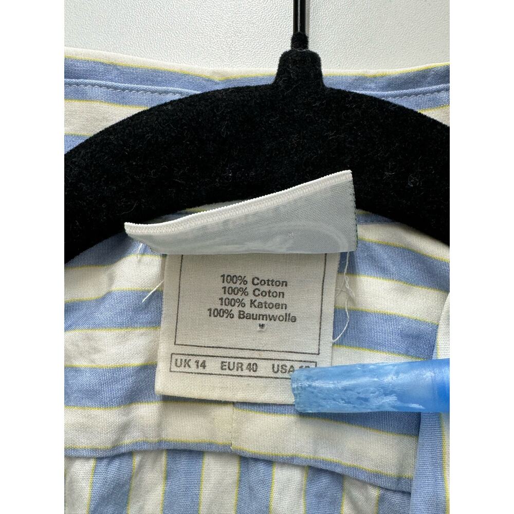 Laura Ashley Vintage Blue White Striped Button Up Shirt UK 12 EU 40 (READ) - Picture 6 of 8